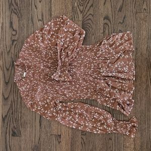 Smocked Peplum Top - Rust